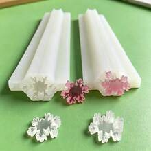 2件組聖誕管狀圓柱矽膠肥皂蠟燭模具,樹形與雪花形長短管模,手工蠟燭模具與嵌入式肥皂製作用品 - 矽膠模具 - 查看 7