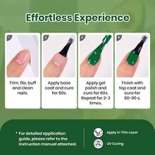 Beetles 6 Colors Green Picnic Green Gel Nail Polish Set, Pastel Green Gel Polish Kit, Soak Off UV LED Nail Art Manicure - 6 Colors Green Picnic Green - 查看 7