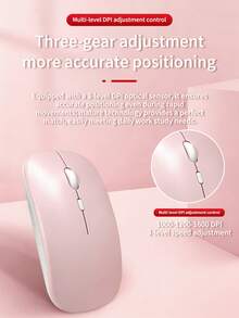 AKKHOO Wireless Keyboard & Mouse Combo Compatible With iPad - Pink - View 8