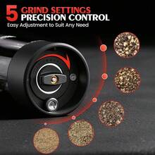 Black Electric Salt And Pepper Grinder - Black - View 4