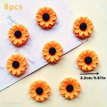 1/3/5/8/10/14/20pcs Fun Sunflower Shaped Resin Fridge Magnets, Perfect For Decorating Kitchen Refrigerator, Suitable For Kitchen, Living Room, Office And Bulletin Board, Also Can Be Used As Holiday Gift - Yellow - View 5