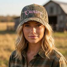 1 Stück bestickte CUNTRY Herren Trucker Cap, personalisierte bestickte Baseballkappe, Y2K Outdoor Sonnenschutz verstellbar Frühling/Herbst Reise Urlaub Geschenk, verstellbare Größe, geeignet für Freunde, Familie, Valentinstag, Hochzeit, Weihnachten, Schulanfang, Vatertag, Karneval, Strand Braut Hochzeit Zubehör, Junggesellenabschied, Lehrer, Studenten, Feiertagsgeschenke - Mehrfarbig - Übersicht 9