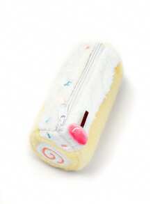 1pc Cute Swiss Roll Plush Pencil Case, Large Capacity, High Quality Student Stationery Storage Bag, Back To School Essential, Cut, First Day Of School - Multicolor - View 14
