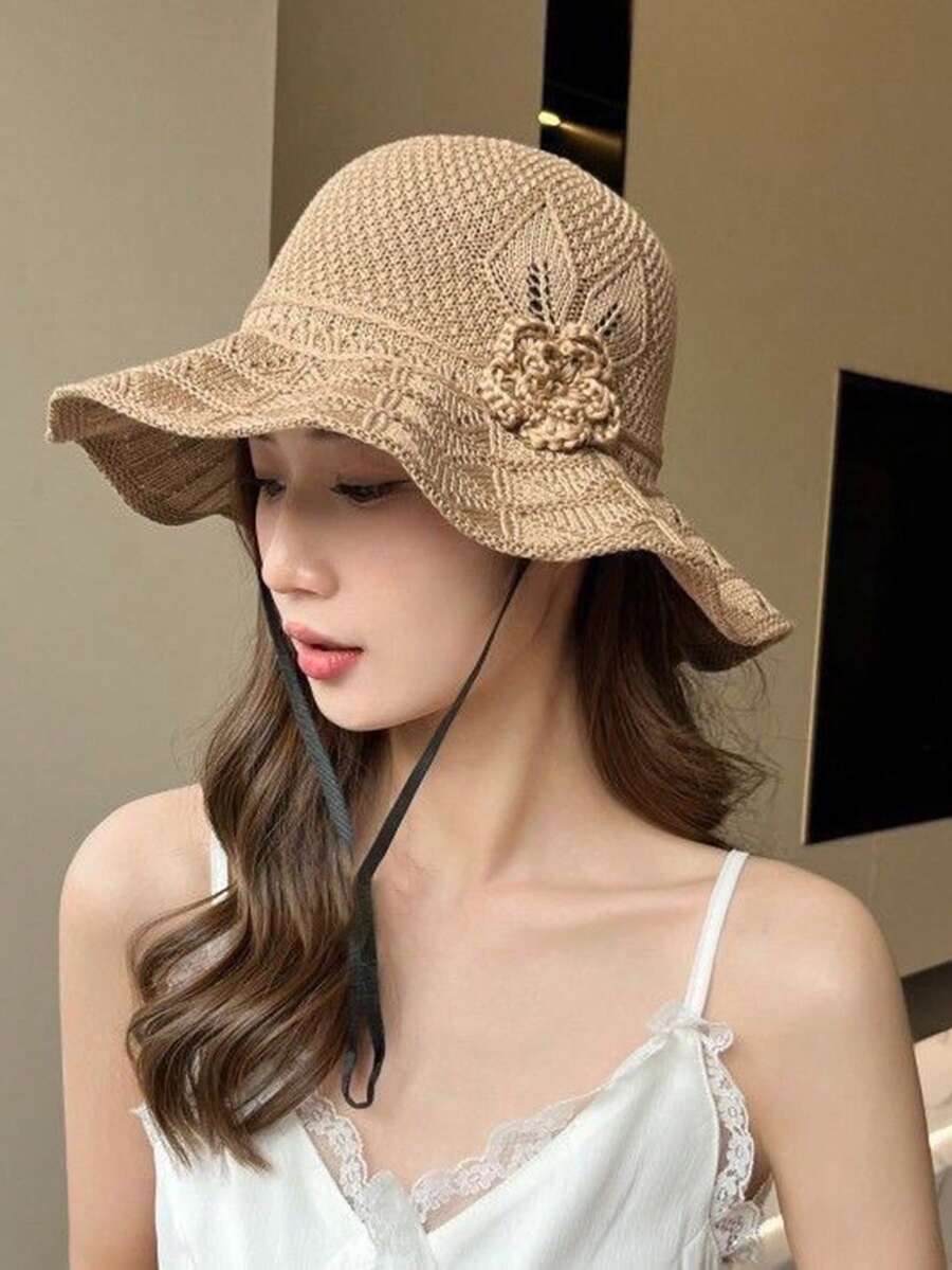 2026 Women's Foldable Straw Sun Hat - UPF 50+ Sun Protection, Summer Beach Essential, 4 Colors Available, Lightweight And Fashionable, Suitable For Outdoor, Park And Travel - Multicolor - View 1