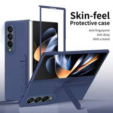 Funda para teléfono Galaxy ZFold3/Fold4/Fold5/Fold6/Fold7/Fold8/Fold8Ultra/W26 con diseño de marco de protección de lente, versátil y de moda, funda para teléfono con soporte, funda para teléfono de unicolor - Multicolor - Ver 36