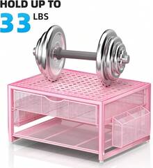 Marbrasse 2-stufiger Druckerständer, Monitor-Aufbewahrungsständer mit Schublade und 2 Stifthaltern, Metall-Büro-Organizer, Schreibtisch-Organizer für Fax, PC, Scanner (Weiß) YT2Y - Roségold - Übersicht 6