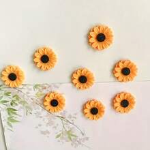 1/3/5/8/10/14/20pcs Fun Sunflower Shaped Resin Fridge Magnets, Perfect For Decorating Kitchen Refrigerator, Suitable For Kitchen, Living Room, Office And Bulletin Board, Also Can Be Used As Holiday Gift - Yellow - View 3