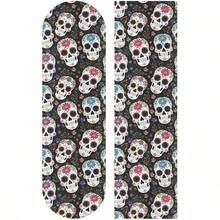 Skull Puttern Skateboard Grip Tape Sheet Scooter Deck Sand Paper 9" X 33" - Skull Pattern - View 1