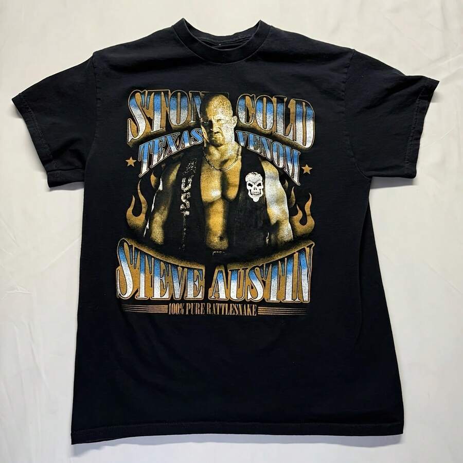 WWEs Stone Cold Steve Austin Texas Venoms T Shirt M Adult Authentic Tee Graphic - 款式 - 查看 1