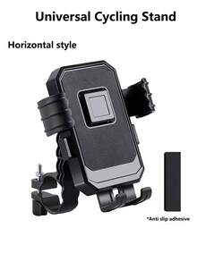1pc Handlebar Phone Holder, 720° Free Rotation, With Hook Bracket, Suitable For Motorcycle/Electric Bike/Bicycle/Scooter And More, Phone Holder With Hook Bracket - Black - View 12