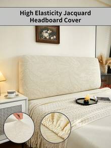 1PC New Jacquard Bed Headboard Cover, Solid Color, High Elasticity, Pet-Proof Against Dirt And Scratching, Soft Skin-Friendly, Convenient Non-Slip Dust-Proof, Machine Washable, All-Season Use, Suitable For Various Occasions - Dark Grey - View 21