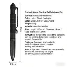 Tactical Pen Aircraft Aluminum Pen With Glass Breaker Writing Multifunctional Survival Tool - Multicolor - View 3