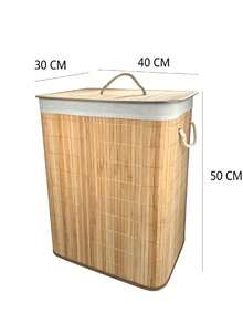 Multi-Material Laundry Hamper With Lid, Size 40*30*50cm, Built-In Waterproof Lining, Portable Thick Rope Handles, Large Capacity For Dust And Moisture Prevention, Multiple Colors Available - Multiple Specifications - View 13