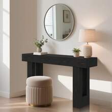 Kselythan Sofa & Console Tables - Black - View 3