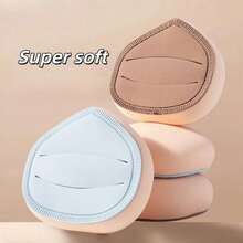 4/2pcs 22mm Thickened Dual-Sided Powder Puff With Hand Strap,Makeup Sponge Large Cloud Shape Soft Makeup Sponge Puff, Dry & Wet Use Foundation Blending Sponge For Liquid Cream Powder Cosmetic Application Beauty Tools - Multicolor - View 4