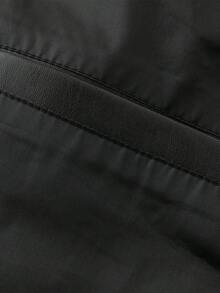 Men's Black PU Leather Jacket With Turn-Down Collar, Dual Zipper Chest Pockets, Short Length, Spring/Autumn Vintage Workwear Style Faux Leather Jacket, Casual Business Commute Top - Black - View 9