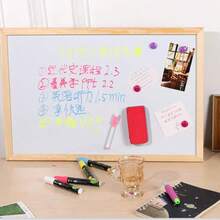 Wooden Frame Stand Bar Counter Blackboard, Desktop/Standing Advertising Board, Home Decoration Message Board - Square - View 7
