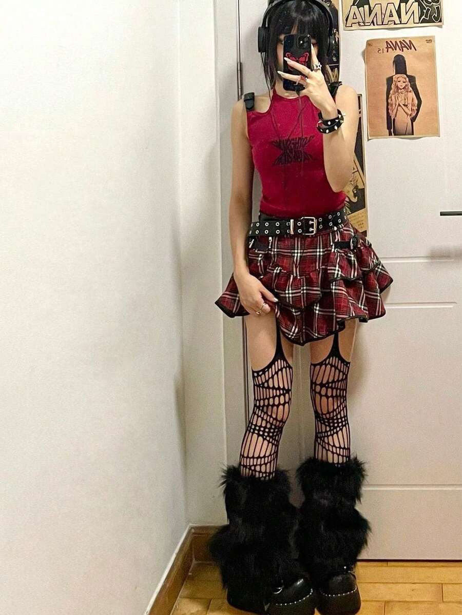 1雙女款性感暗黑風蜘蛛網提花魚網褲襪,萬聖節派對穿搭 - 黑色 - 查看 1