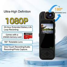 1080P HD Sports Camera, 1.3-Inch CMOS, USB Rechargeable, 180° Rotatable Screen. Perfect For Vlogging, Streaming, And Outdoor Use. A Great Gift For Couples Or Back-To-School Season, Comes With A Built-In 256GB Dedicated Card. - View 2