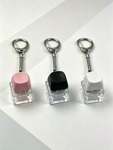1pc Creative Keyboard Keycap Keychain, Colorful Crisp Click Desktop Toy, Relieve Stress And Anxiety, Fun Office Decor, Unique Gift Choice - Multi-color B - View 2