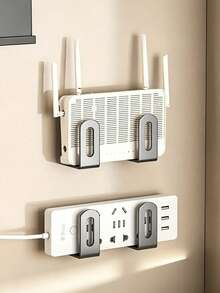 免鑽孔壁掛式路由器 WiFi 數據機機頂盒收納架 線材管理整理架 多功能收納層 附背膠貼背 開學季用品 房間裝飾 宿舍必備 大學教室收納 - 彩色 - 查看 8