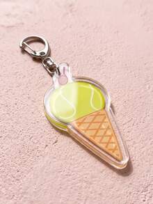 1/6pcs Tennis Acrylic Keychain, Tennis Fan Essential, Tennis Ball Shape, Suitable For Hanging On Tennis Bag, School Backpack Or Locker Keys - Multicolor - View 12