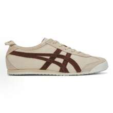 Asics Authentic Onitsuka Tiger Mexico 66 Leather Sneakers - White/Blue/Red Classic Low-Top | Premium Japanese Heritage Footwear | Slim-Profile Lightweight Trainers - 米棕色 - 查看 2