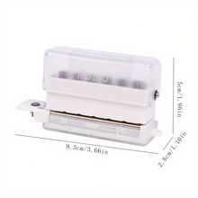 1pc/ A5/B5/A4 Size Hole Puncher For Paper, Capable Of Punching Six Holes At A Time. Note Hole Puncher, Featuring Five Different Color Binding Supplies. - Multi-color - View 5