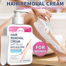 AURANY Krim Penghilang Bulu untuk Wanita, Formula Penghilang Bulu Lembut, Menghilangkan Bulu Kaki, Lengan, dan Ketiak Tanpa Rasa Sakit, Kulit Halus, Cepat Beraksi, Tanpa Benjolan Akibat Pisau Cukur, Rutinitas Perawatan Harian, Dapat Digunakan pada Kaki, Lengan, dan Tubuh, Cocok untuk Semua Jenis Kulit, Aman untuk Kulit Sensitif, 200g - Krim - View 2