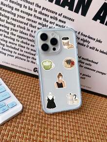50PCS, Clean Girl Mobile Phone Stickers, Creative Aesthetic Design Sticker, PVC Material, Applicable, Mobile Phone Case, Mobile Phone, Tablet, Laptop, Suitcase, Kindle, Car, Book, Helmet, Notebook, Scrapbook Supplies, School Supplies - 50pcs - View 7