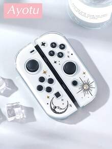 Ayotu 1pc Sun Moon Star Pattern Compatible With Switch2/Switch NS/Switch OLED Game Console Protective Shell, New Generation TPU Soft Shell, Universal Game Controller Protective Case, Switch Controller Protective Case, Switch Game Accessories, Anti-Drop, Anti-Slip, Anti-Scratch, Fashionable, Autumn Romantic/Back To School Gift/Valentine's Day Gift/Christmas Gift/Halloween Gift - Multicolor - View 15