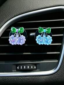 1個/4個裝 樹脂迷你櫻桃汽車出風口裝飾品，汽車空調出風口裝飾配件 - A - 查看 3
