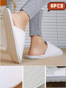1-6 Pasang Sandal SPA, Sandal Sekali Pakai Anti Selip, Dapat Dicuci dan Digunakan Kembali, Unisex, Cocok untuk Rumah, Dalam Ruangan, Kamar Mandi, Kamar Tidur, Hotel, Pernikahan, Kembali ke Sekolah - MultiWarna - View 19