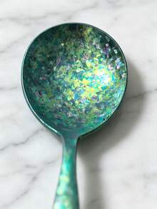 6pcs Pure Titanium Spoons, Exquisite Ice Flower Design Soup Spoons, Home Western Style Spoons, Eating Spoons, Dessert Spoons, Watermelon Spoons, Cake, Coffee, Ice Cream, Honey Spoons - Multicolor - View 8