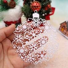 1pc Christmas Snowflake Ball Greeting Card Letter Frame Cutting Die, Suitable For Handmade Scrapbooking Supplies - Snowflake - View 2