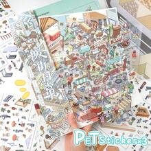 3 Sheets Sticker Material + 1 Scene Card + 1 Effect Image/Pack, 3D Creative Fun Scene Stickers, Planner Stickers, Suitable For Gifts, Office, Home, Classroom, Entertainment Toys, Student Planner - A - View 7