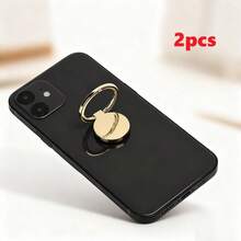 2 Packs Cell Phone Ring Holder Stand, 360 Degree Rotation Finger Ring Kickstand Polished Metal Phone Grip For Lazy Desktop,Compatible With Smartphone Accessoriess - Gold - View 6