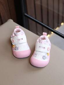 Infant Fashion Casual Sports Shoes With 3D Flower Decor - Pink - View 5