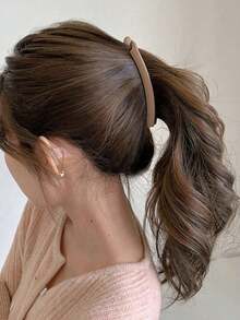 5/1pc Matte Minimalist Twist Hair Clips, Solid Color Banana Hair Clips, Suitable For Daily Wear, Parties, Work, Perfect For Washing Face And Showering Hairstyles - Multicolor - View 4