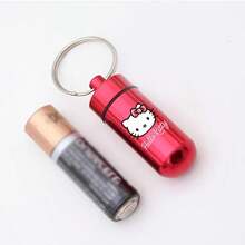 Sanrio Portable Keychain Pill Box [Sanrio Officially Licensed] Hello Kitty Co-Branded Portable Keychain Pill Box, Compact Storage Solution, Perfect For On-The-Go Use, Designed Specifically For Carrying Small Pills - Multicolor - View 6
