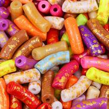 5/10/20pcs Mixed Color 11*35mm Gold-Plated Large Curved Acrylic Beads DIY Jewelry Making Handmade Beaded Accessories Materials - Large Curved Tube Beads - View 6