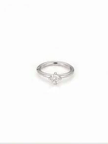 1 Peça Anel de Nariz de Diamante de Prata Esterlina S925 com 4 Garras, Prata Pura Banhada a Ouro 14K, Anel de Nariz com Diamante Único, Pequeno e Delicado, Simples e Versátil, Cor Dupla de Ouro e Prata, Adequado para Uso Diário de Mulheres - Piercing de nariz com diamante único de quatro garras - Visão 7