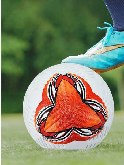 1 pieza Balón de fútbol unisex para competición, entrenamiento juvenil estudiantil, resistente a la suciedad y fácil de limpiar, duradero, tamaño estándar 5, cosido a mano, apto para exteriores, interiores, playa, césped, concreto, múltiples ubicaciones, múltiples colores