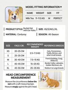Customizable Embroidered Dog Hat With Ear Holes, Personalized Corduroy Pet Baseball Cap, Suitable For Small, Medium And Large Dogs, Dog Gift - Multicolor - View 7