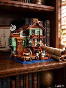 18+ Adult Exclusive Luxury Beach Hotel/Pier Adult Building Blocks, Puzzle Theme Modular Architecture Miniature Toy, Stress Relief Relaxation Game, Suitable For Birthday Scene Decoration And Atmosphere Arrangement - Multicolor - View 14
