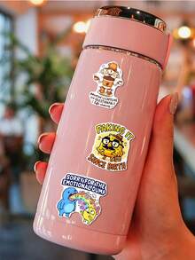 TOM AND JERRY. 50pcs Funny Mental Health Meme Stickers, Emo Anxiety Introvert Relatable Cartoon Quote Stickers, Suitable For Journals, Water Bottles, Laptops, Suitcases, Scrapbooks - Multicolor - View 6
