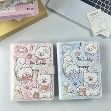 A5 Minimalist Cat-Themed Leather Loose-Leaf Notebook, Portable Large-Capacity Sticker Organizer, Can Be Used As A Notebook Set, Folder, Sticker Collection Book, Photo Storage Bag, Photo Album, Savings Planner, Journal, Notebook Or Office Stationery. - A5 Leather Cat and Dog Binder - View 9