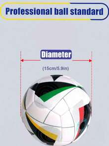 1pc No. 2 Pentagram Style Football, A Durable Football For Outdoor Training And Recreation, Backyard, Park And Beach Kicking - Multicolor - View 11