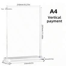 1/2pcs T-Shaped Acrylic Display Stand, Suitable For Home, Office, Retail Store, Restaurant, Wedding And Back To School Season Menu, Card And Flyer Display, Transparent Acrylic Display Stand, Blank Acrylic Sign - Multiple Specifications - View 15