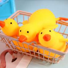 1PC Cute Yellow Duck Squishy Stress Relief Toy, Soft Slow Rising Cartoon Animal Squeeze Fidget Toy, Sensory Squeeze Toy For Toddlers, Classroom Reward, Kids Birthday Party Favor, Novelty Stress Vent Play Gift For Boys Girls - Multicolor - View 6
